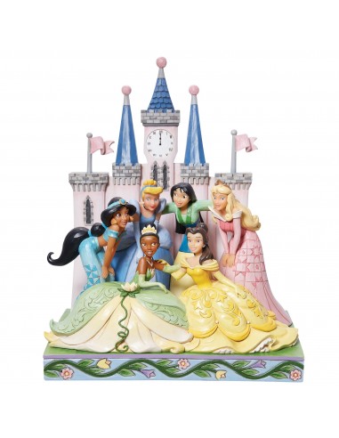 Figurine Princesses Disney devant le château - Disney Traditions 50% de réduction en Octobre 2024