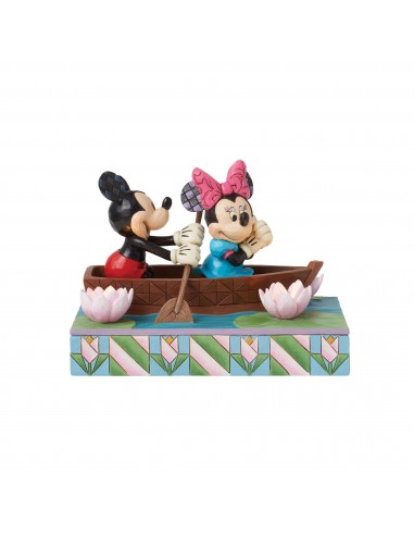 Figurine Lumineuse Mickey et Minnie sur une barque - Disney Traditions Dans la société mordern