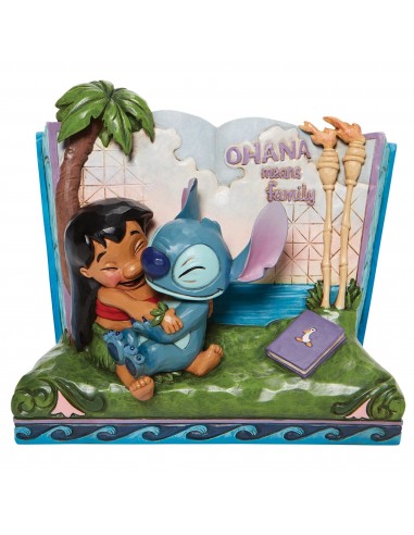 Figurine Storybook Lilo & Stitch signée par JIM SHORE - Disney Traditions de pas cher