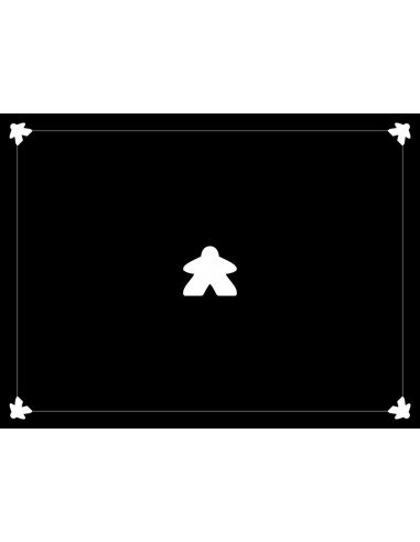 Tapis de Jeux Meeple Noir 120x90 cm plus qu'un jeu 