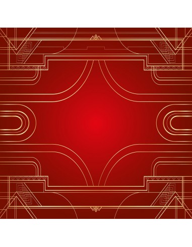 Tapis ART DECO 1 Rouge 90x90 cm livraison et retour toujours gratuits