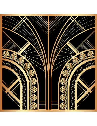 Tapis ART DECO 2 Noir 90x90 cm Toutes les collections ici