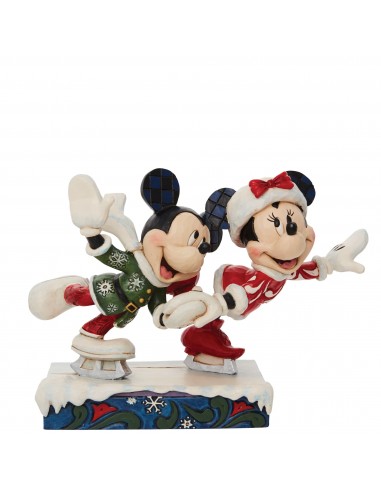 Figurine Mickey et Minnie Patin à glace - Disney Traditions À commander