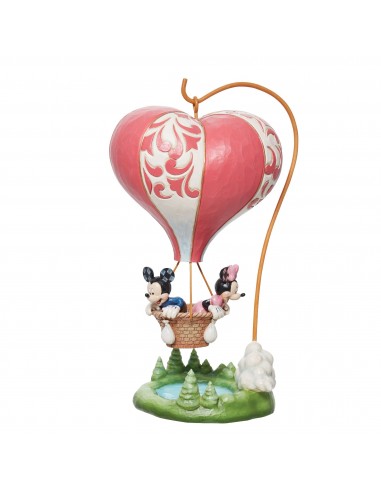 Figurine Mickey & Minnie Montgolfière en forme de cœur - Disney Traditions 2024