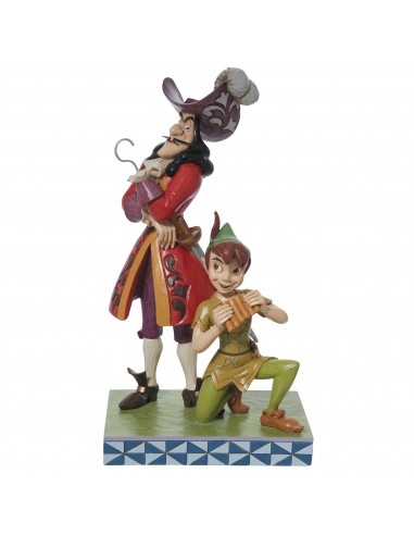 Figurine Peter Pan et Capitaine Crochet Héros VS Méchant - Disney Traditions Paris Déstockage Promo